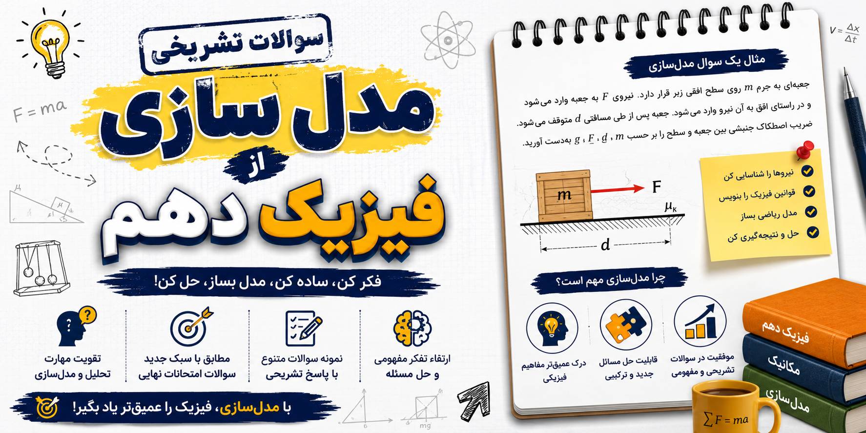 20 سوال تشریحی از مبحث مدل سازی فیزیک دهم