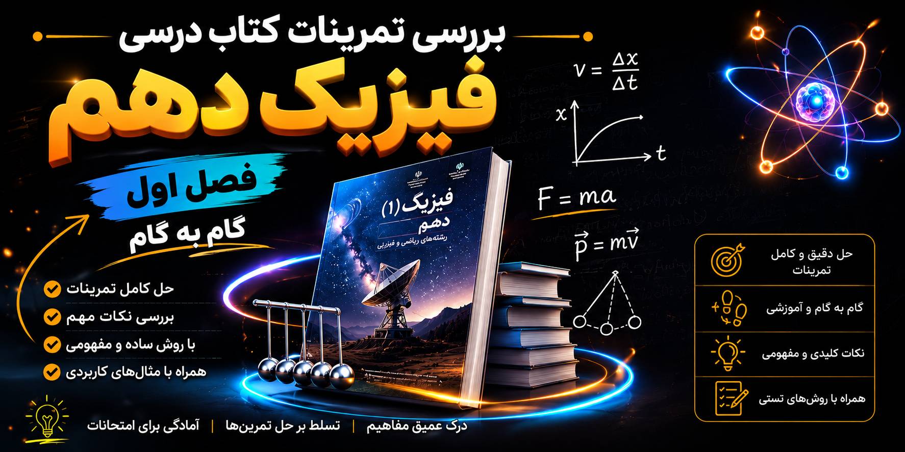 تمرینات پایان فصل اول فیزیک دهم