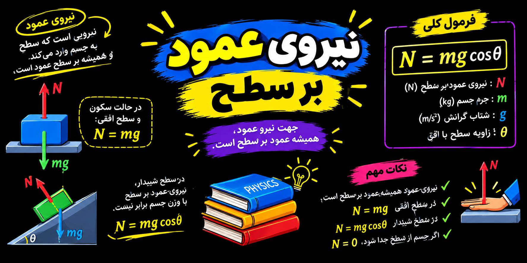 تست از نیروی عمود برسطح